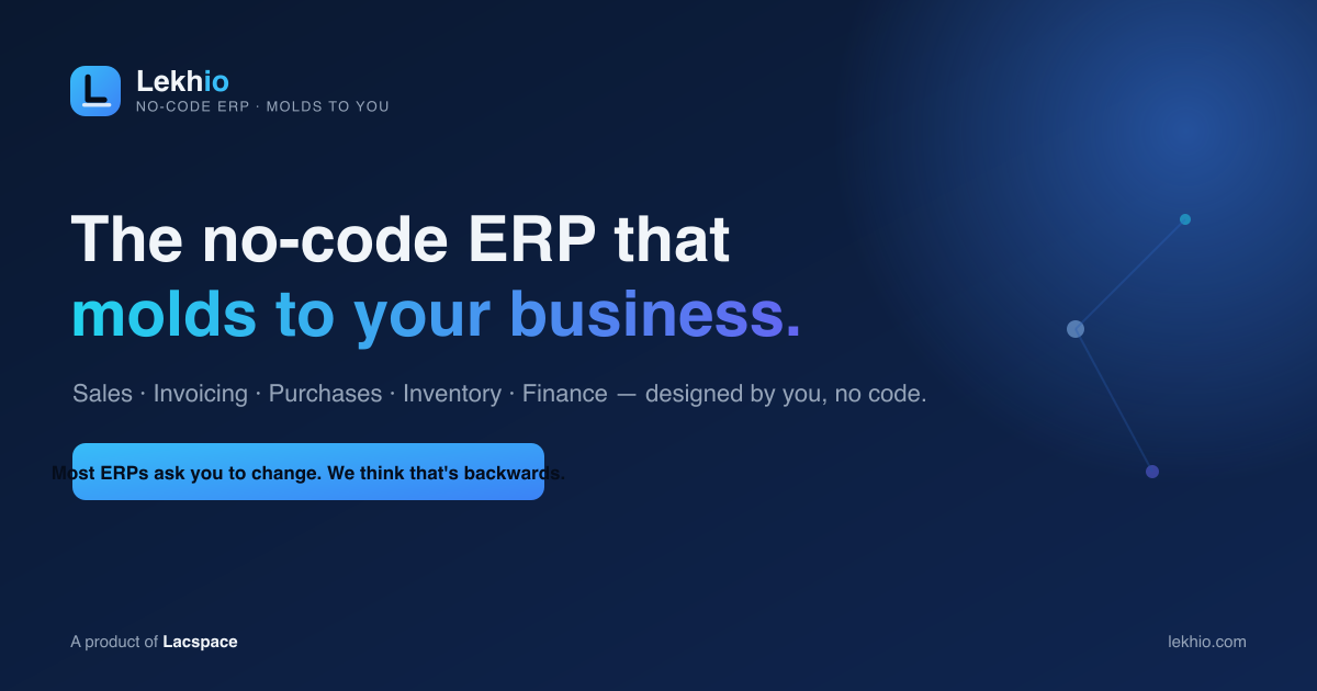 Meet Lekhio — The No-Code ERP That Molds to Your Business, Not the Other Way Around