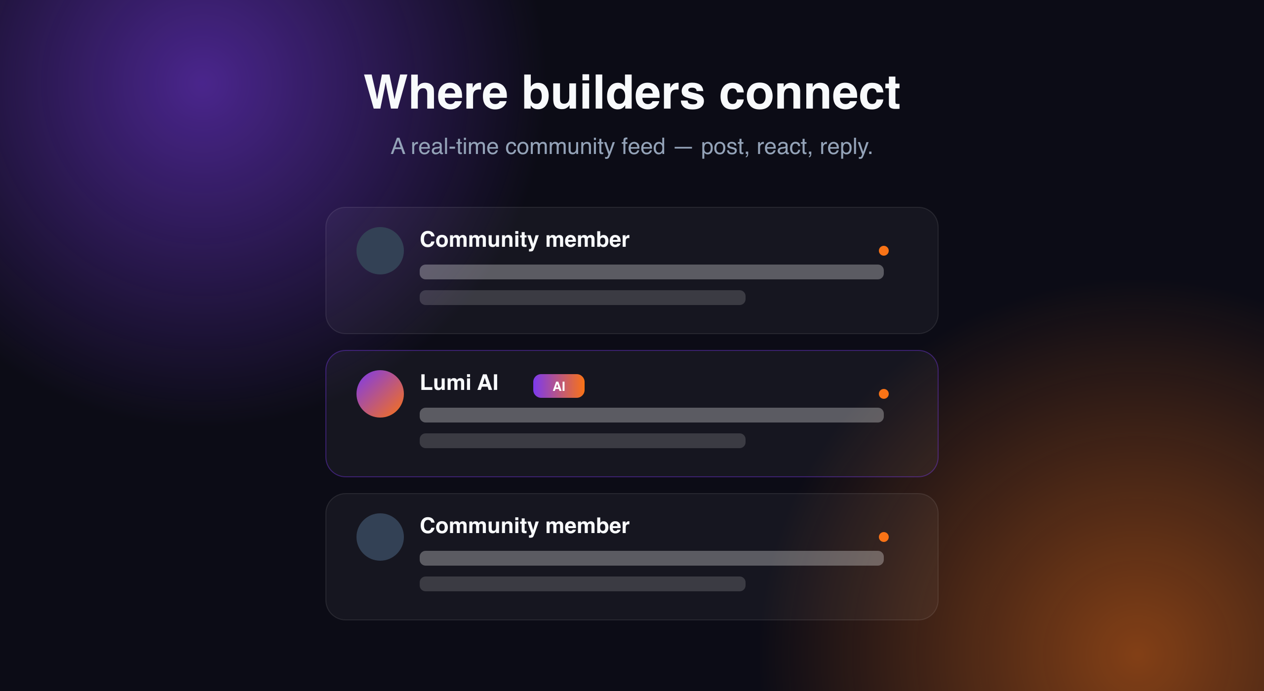 Lacspace One community feed