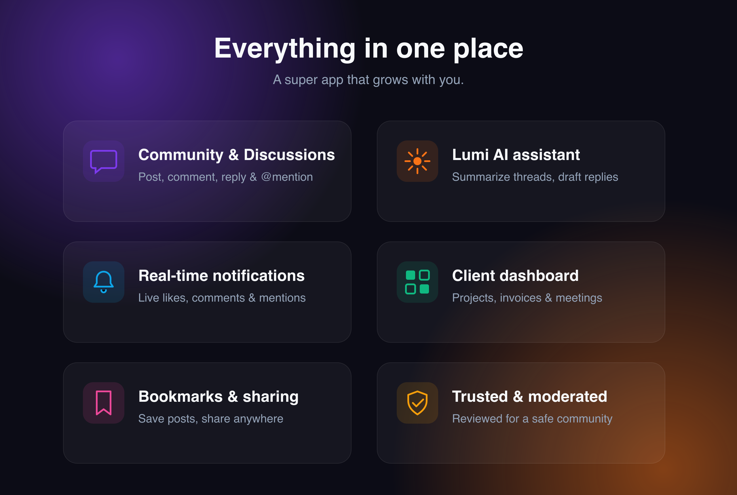 Lacspace One feature overview